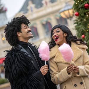 Disney Style Christmas Photo of a Couple