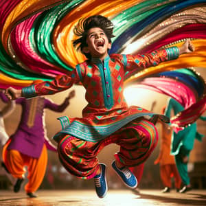 Delightful Bhangra Dance by a Young Sardar Boy