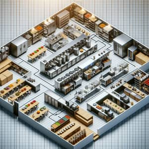 Efficient Cloud Kitchen Layout for Two Restaurant Brands