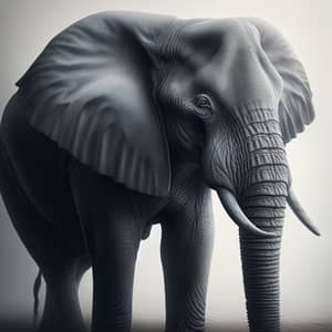 Majestic Elephant on a Light Background