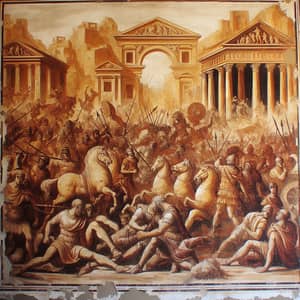 Historic Crisis of the Third Century Battle Scene in Ancient Rome