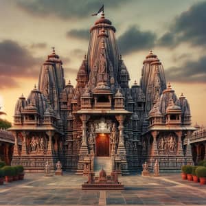 Ancient Hindu Temple 'Ram Mandir' with Elaborate Carvings