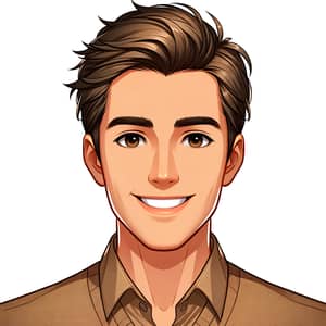 Cheerful Mature Male Late-Night Show Host Cartoon | Charismatic Aura