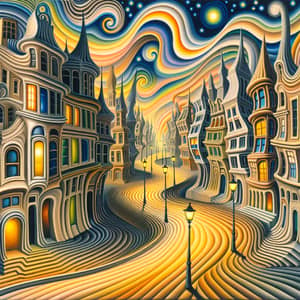 Surrealist Silent City: Dreamlike Urban Landscape