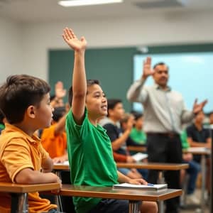 Engaged Students Actively Participating in Class