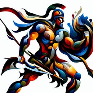 Powerful Abstract Warrior Art | Vivid Colors