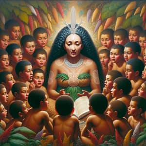 Maori Goddess Surrounded by Children: Appreciating Maori Culture