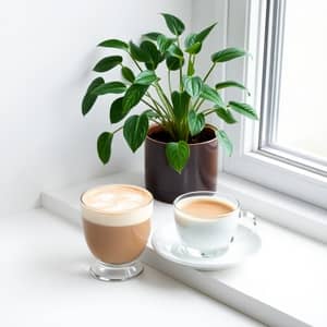 Light Airy Latte and Houseplant Inspiration