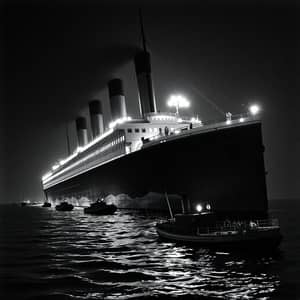 1912 Titanic Sinking: A Historic Black and White Image