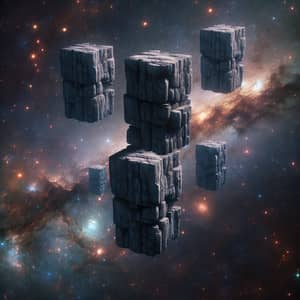 Floating Stone Blocks in Space | Mystery and Awe