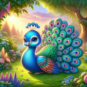 Cute Peacock: Nature's Adorable Beauty