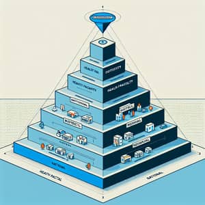 Medical Training Hierarchy Pyramid: National - Regional - District - Health Facility