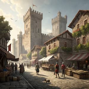 Medieval City Artwork by Estelle