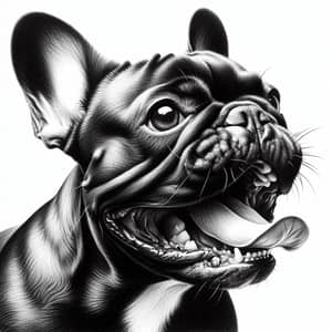 Fierce French Bulldog Pencil Sketch - Art Collection