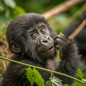 Adorable Baby Gorilla Images & Facts