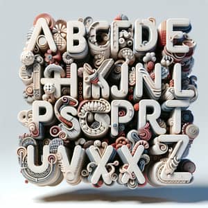 Random 3D Alphabet - Artistic & Whimsical Letters Displayed