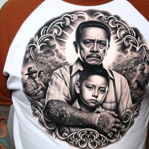 Heartwarming Father-Son Tattoo Design | Strength & Unity Depicted