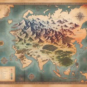 Antique Map of a Fictional World | Vintage Aesthetic