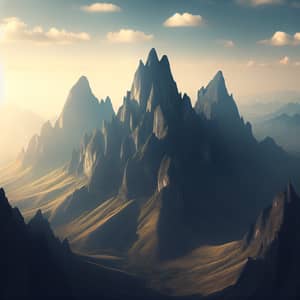 Crown-Shaped Mountain with Three Peaks