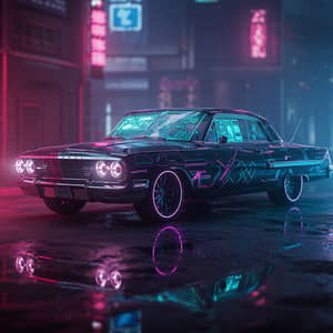 Cyberpunk 1960 Chevy Impala: Futuristic Design