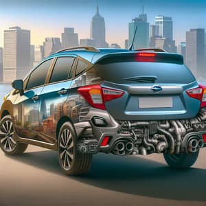 Creative Mashup of Nissan Versa Note and Subaru Crosstrek Rear Designs