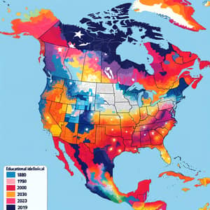 Political Ideological Maps of Americas & Europe (1980-2019)