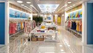 Vibrant Summer Clothing Store Interior Design