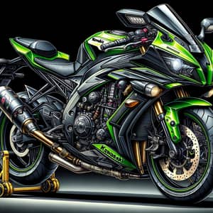 Detailed Visual Representation of Kawasaki Ninja 636