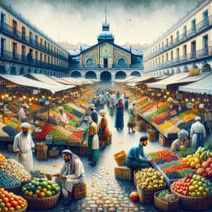 Mercado Mostenses: A One-Point Perspective in Madrid