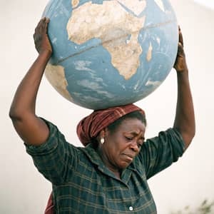 Caring Black Woman: The Weight of the World