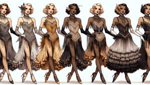 Glamorous 1920s & 1930s Inspired Female Dancers