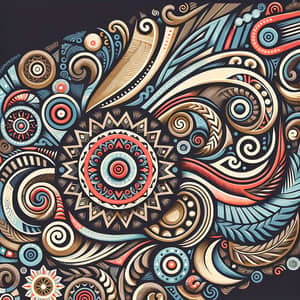 Filipino Barong Vector Pattern | Swirling Designs & Geometric Shapes