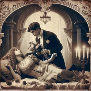 Love in Vintage Style - Romantic Scene