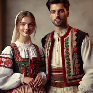 Traditional Polish and Albanian Attires - Cultural Harmony Captured