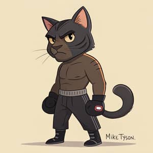 Mike Tyson as a Cat Fursona - Unique Character Design