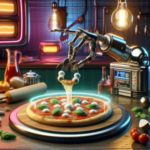 Retro-Futuristic Pizza Delights: A Culinary Adventure