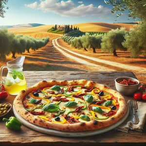 Delicious Pizza in Italian Countryside