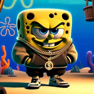 Bob Esponja Drip Villain Pose