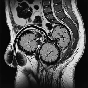 Prostate Gland MRI Scan with Lesion - T2-Weighted Imaging