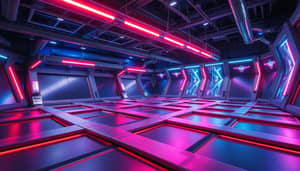 Futuristic Trampoline Park: Jump into the Future