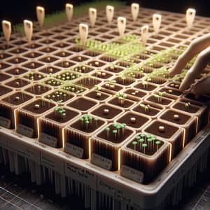 Plastic Seedling Trays with 200 Square Cells - 12 ml Each
