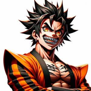 Muscular Anime Protagonist With Flamboyant Grillz