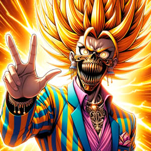 Goku with Grillz - Super Saiyan Flipping Off Camera