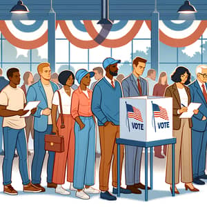 Diverse Citizens at the Polling Station: Vote Today!