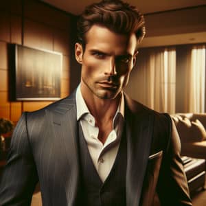 Luxurious White Italian Man in Military Background | Billionaire's Power & Elegance