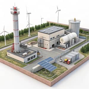 3D Laser-Scanned Energy Facility Model Example