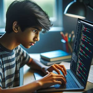 Teenage Coding Prodigy: Focused on Tech Projects