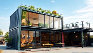 Modern Shipping Container Restaurant Design