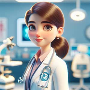 Disney Pixar Style Young Internal Medicine Specialist