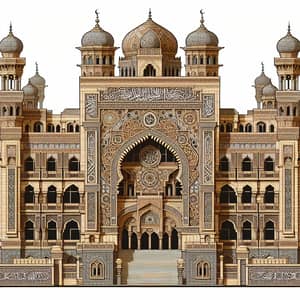 Islamic Architecture Hotel Facade | Detailed Design Features